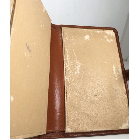 Dooney & Bourke Vtg  SMALL Brown Leather Planner Agenda-Made in USA - Distressed - Picture 9 of 12